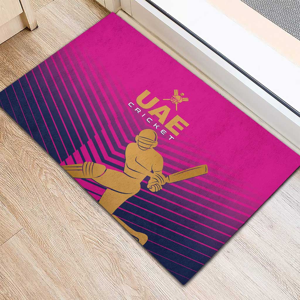 United Arab Emirates Cricket Rubber Doormat Go Boys Team UAE - Wonder Print Shop