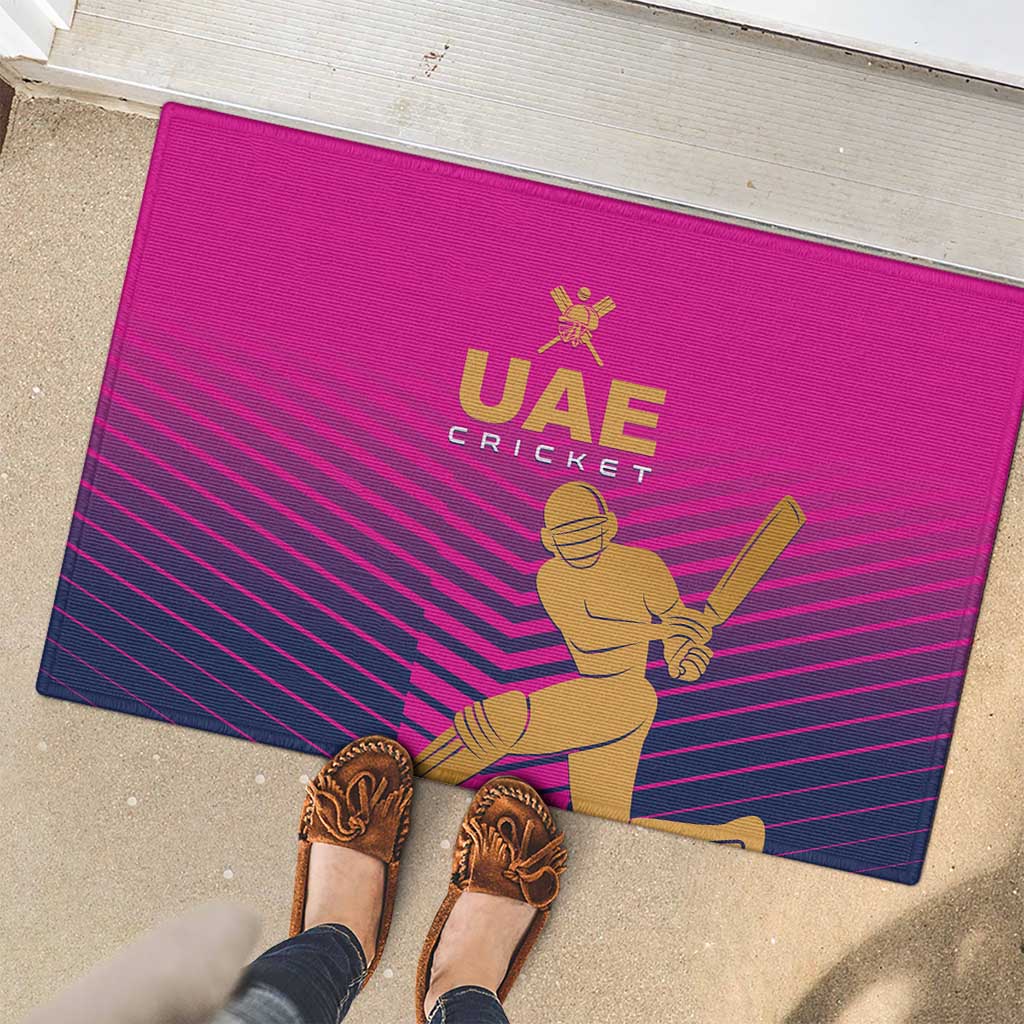 United Arab Emirates Cricket Rubber Doormat Go Boys Team UAE - Wonder Print Shop