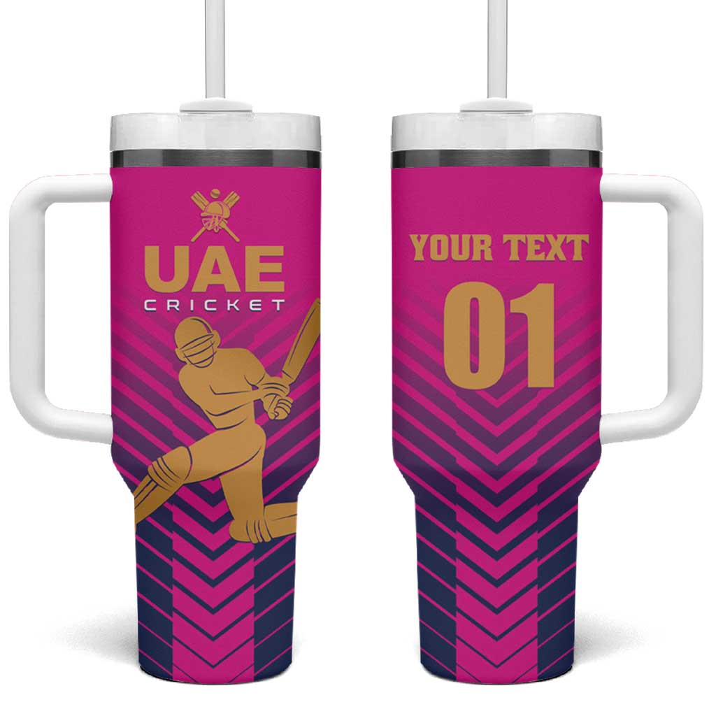 Custom United Arab Emirates Cricket Tumbler With Handle Go Boys Team UAE - Wonder Print Shop
