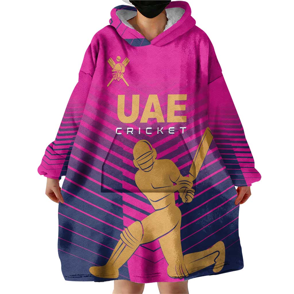 Custom United Arab Emirates Cricket Wearable Blanket Hoodie Go Boys Team UAE - Wonder Print Shop