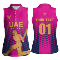 Custom United Arab Emirates Cricket Women Sleeveless Polo Shirt Go Boys Team UAE - Wonder Print Shop