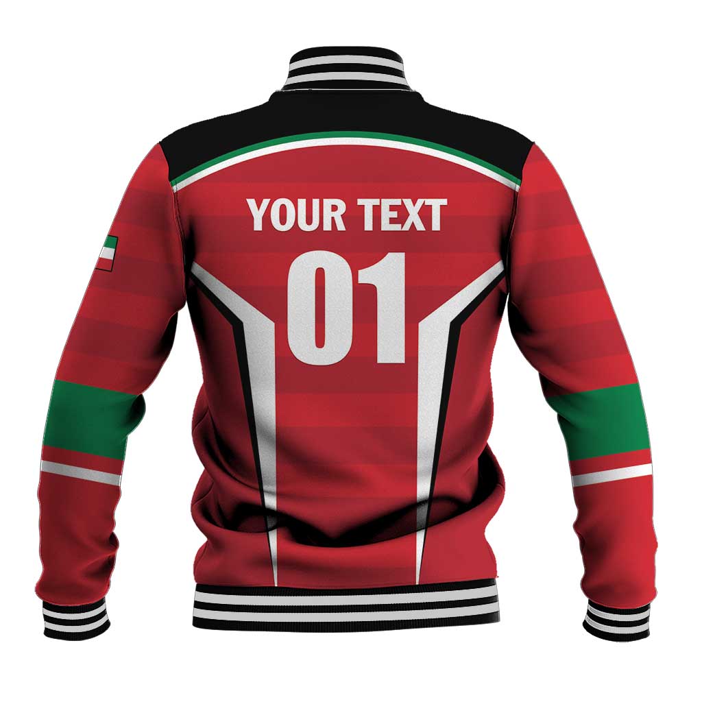 Custom Kuwait Cricket Baseball Jacket Go Champions - Wonder Print Shop