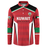 Custom Kuwait Cricket Button Sweatshirt Go Champions - Wonder Print Shop