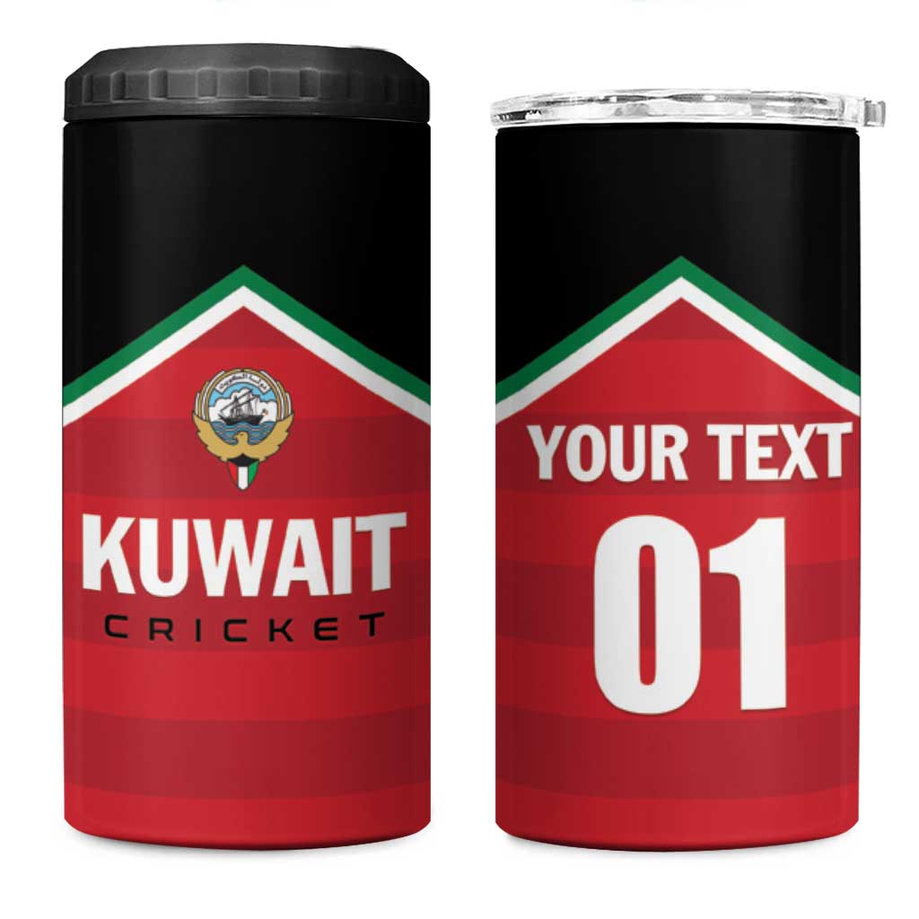 Custom Kuwait Cricket 4 in 1 Can Cooler Tumbler Go Champions - Wonder Print Shop