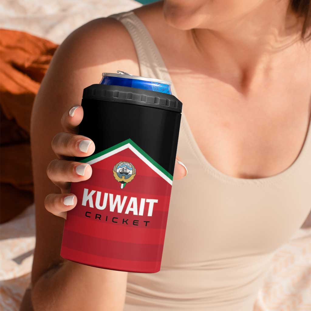 Custom Kuwait Cricket 4 in 1 Can Cooler Tumbler Go Champions - Wonder Print Shop
