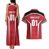Custom Kuwait Cricket Couples Matching Tank Maxi Dress and Hawaiian Shirt Go Champions - Wonder Print Shop