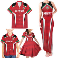 Custom Kuwait Cricket Family Matching Tank Maxi Dress and Hawaiian Shirt Go Champions - Wonder Print Shop