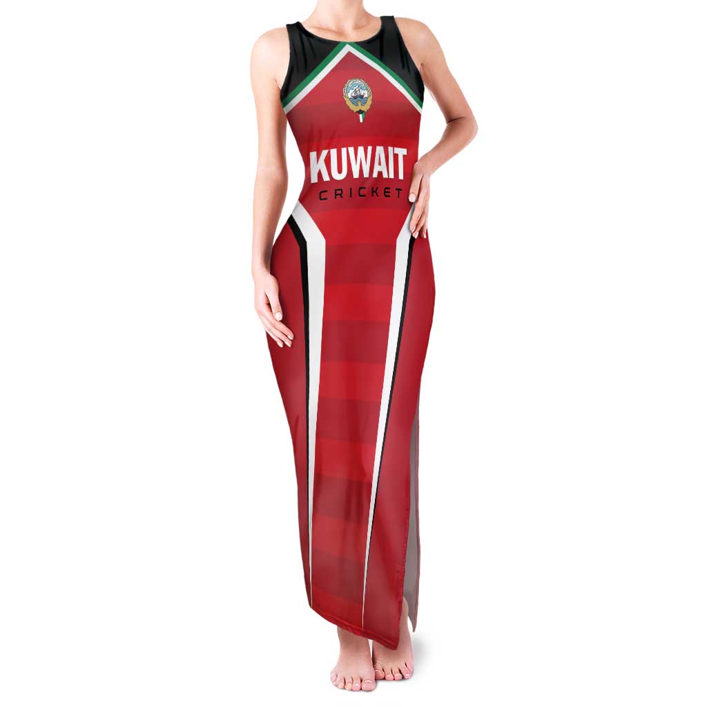 Custom Kuwait Cricket Family Matching Tank Maxi Dress and Hawaiian Shirt Go Champions - Wonder Print Shop