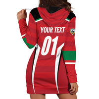 Custom Kuwait Cricket Hoodie Dress Go Champions - Wonder Print Shop