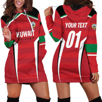 Custom Kuwait Cricket Hoodie Dress Go Champions - Wonder Print Shop