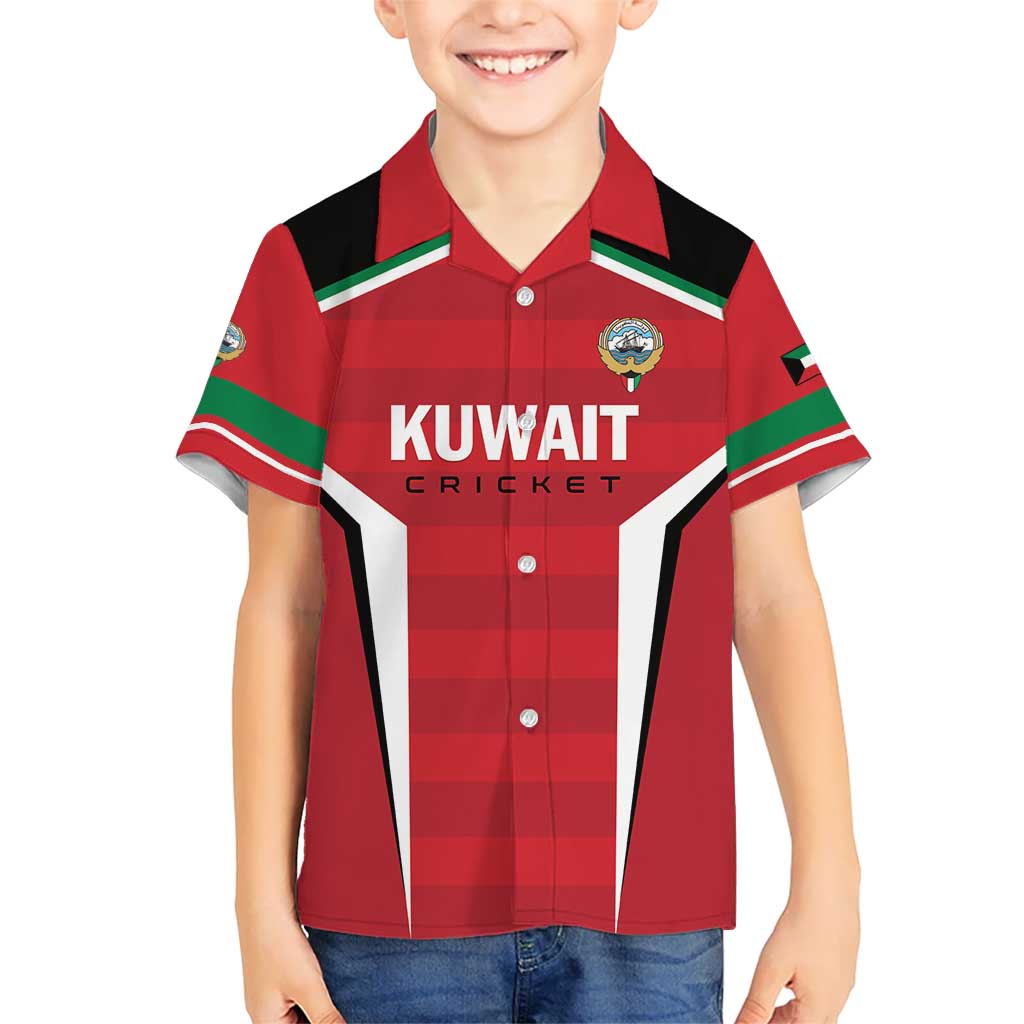 Custom Kuwait Cricket Kid Hawaiian Shirt Go Champions - Wonder Print Shop