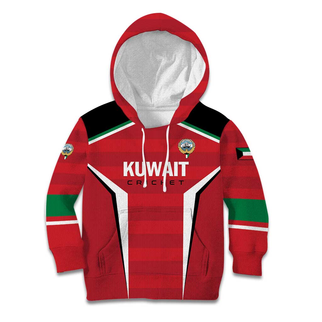 Custom Kuwait Cricket Kid Hoodie Go Champions - Wonder Print Shop