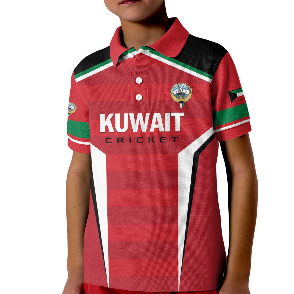 Custom Kuwait Cricket Kid Polo Shirt Go Champions - Wonder Print Shop