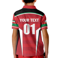 Custom Kuwait Cricket Kid Polo Shirt Go Champions - Wonder Print Shop