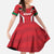Custom Kuwait Cricket Kid Short Sleeve Dress Go Champions - Wonder Print Shop