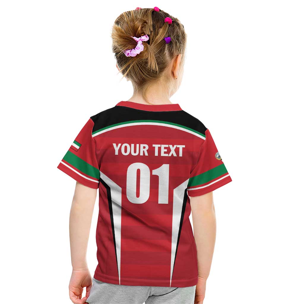Custom Kuwait Cricket Kid T Shirt Go Champions - Wonder Print Shop