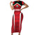Custom Kuwait Cricket Short Sleeve Bodycon Dress Go Champions - Wonder Print Shop
