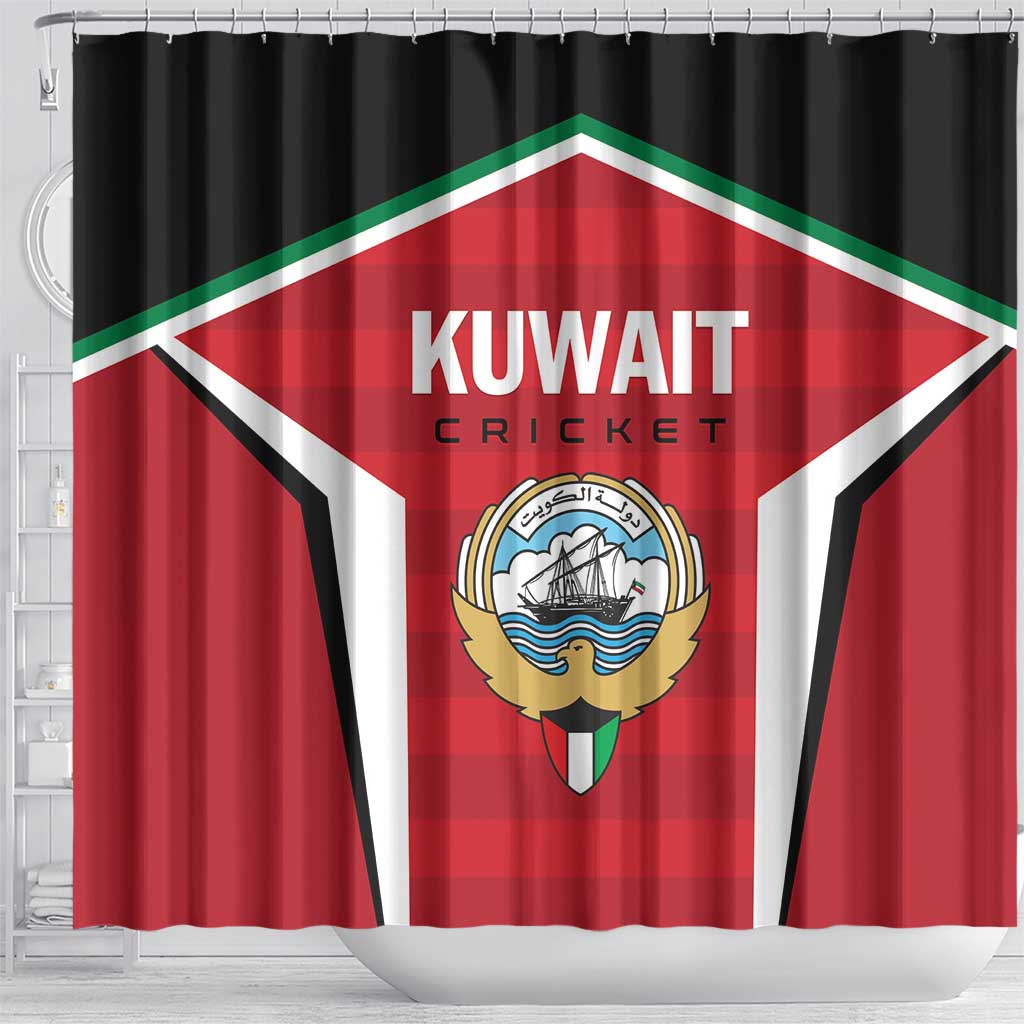 Kuwait Cricket Shower Curtain Go Champions