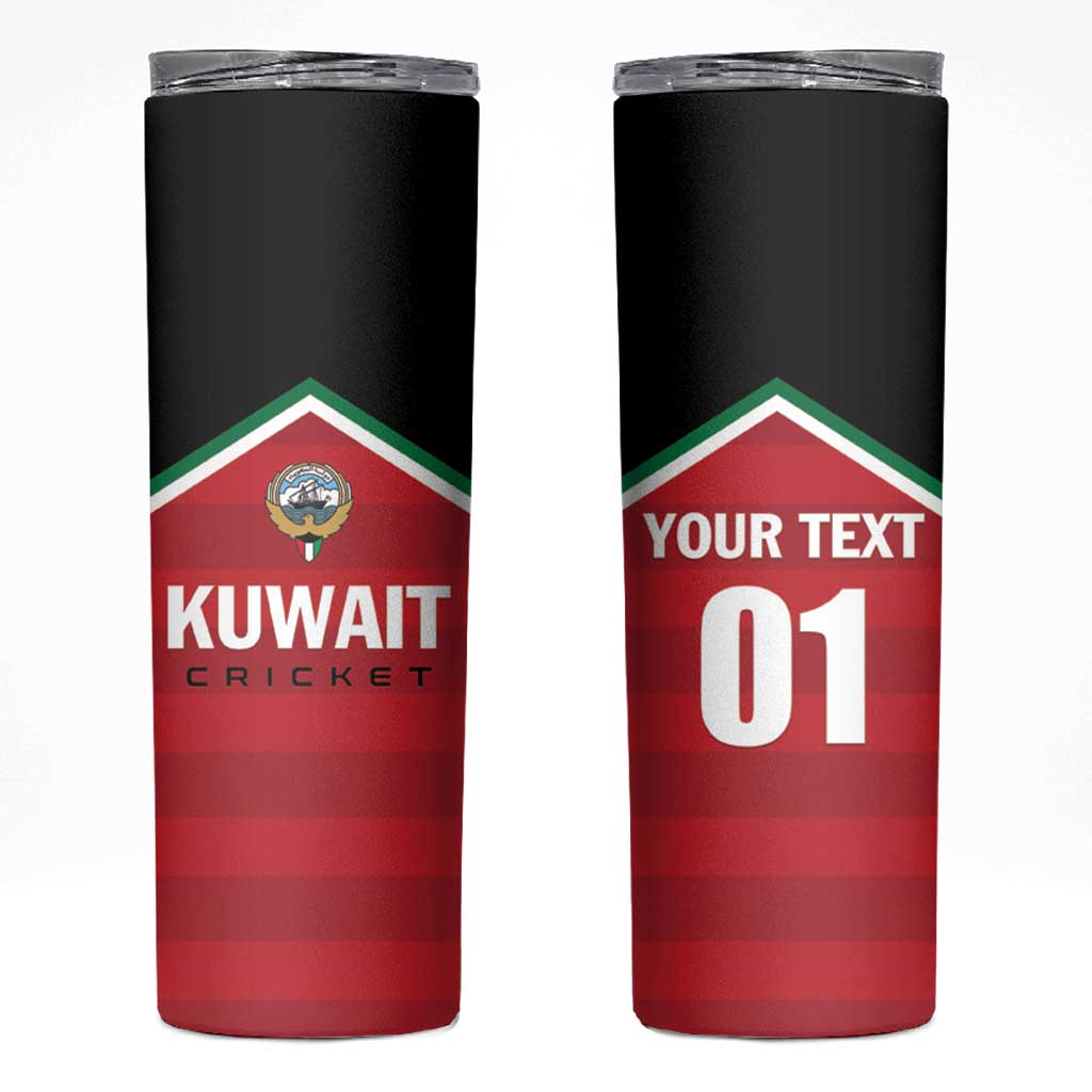 Custom Kuwait Cricket Skinny Tumbler Go Champions - Wonder Print Shop