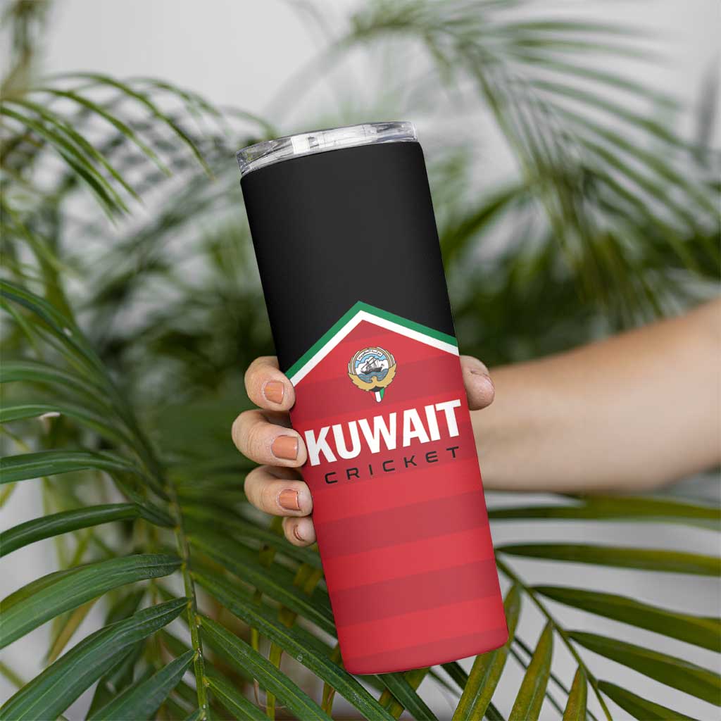 Custom Kuwait Cricket Skinny Tumbler Go Champions - Wonder Print Shop