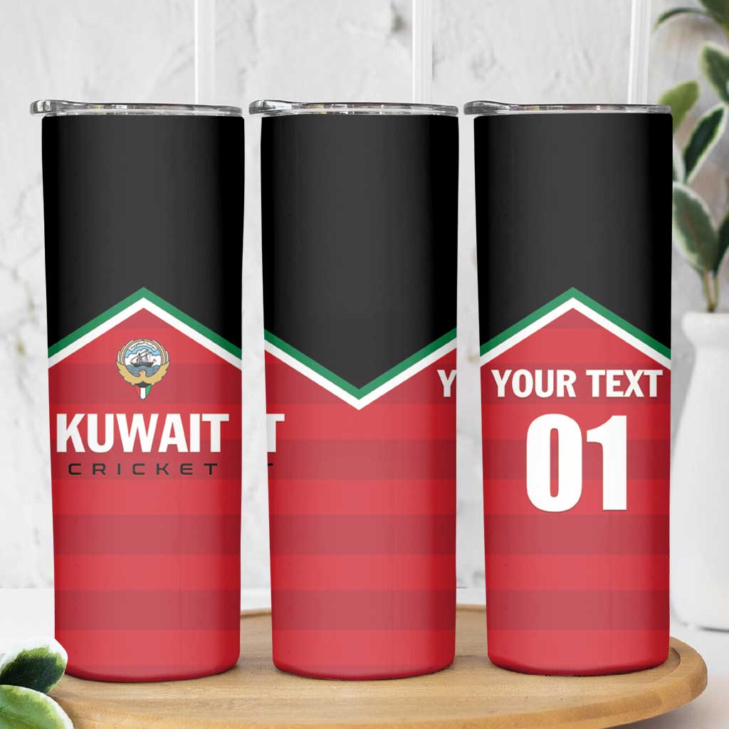 Custom Kuwait Cricket Skinny Tumbler Go Champions - Wonder Print Shop