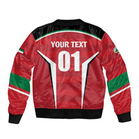 Custom Kuwait Cricket Sleeve Zip Bomber Jacket Go Champions - Wonder Print Shop