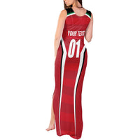 Custom Kuwait Cricket Tank Maxi Dress Go Champions - Wonder Print Shop
