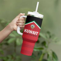 Custom Kuwait Cricket Tumbler With Handle Go Champions - Wonder Print Shop