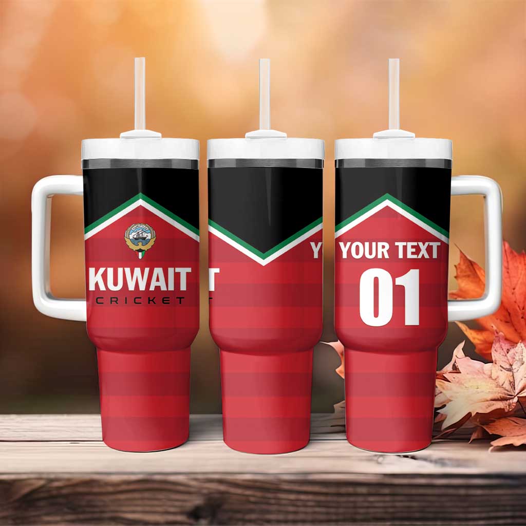 Custom Kuwait Cricket Tumbler With Handle Go Champions - Wonder Print Shop