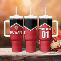 Custom Kuwait Cricket Tumbler With Handle Go Champions - Wonder Print Shop