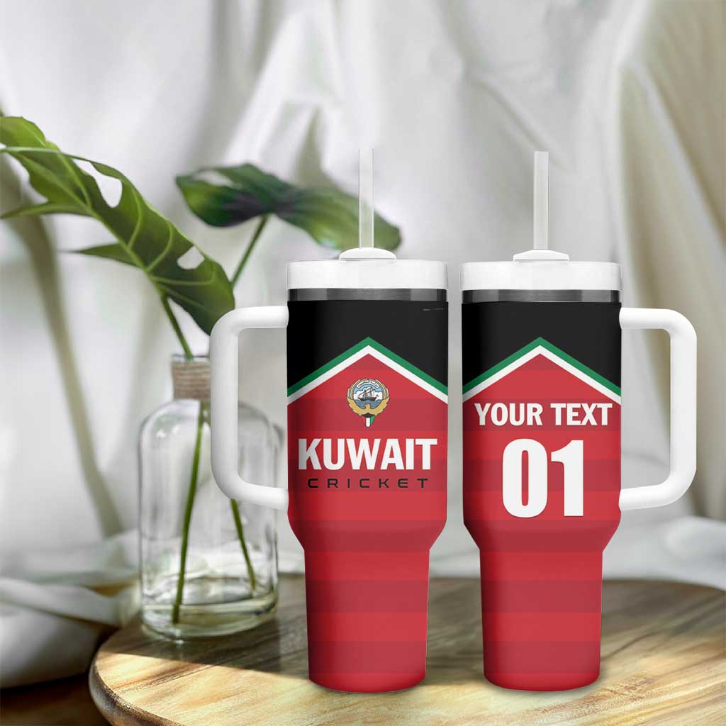 Custom Kuwait Cricket Tumbler With Handle Go Champions - Wonder Print Shop