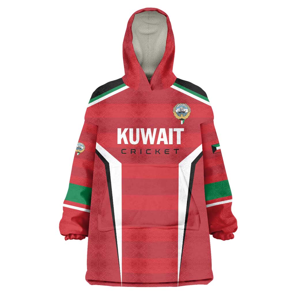 Custom Kuwait Cricket Wearable Blanket Hoodie Go Champions - Wonder Print Shop