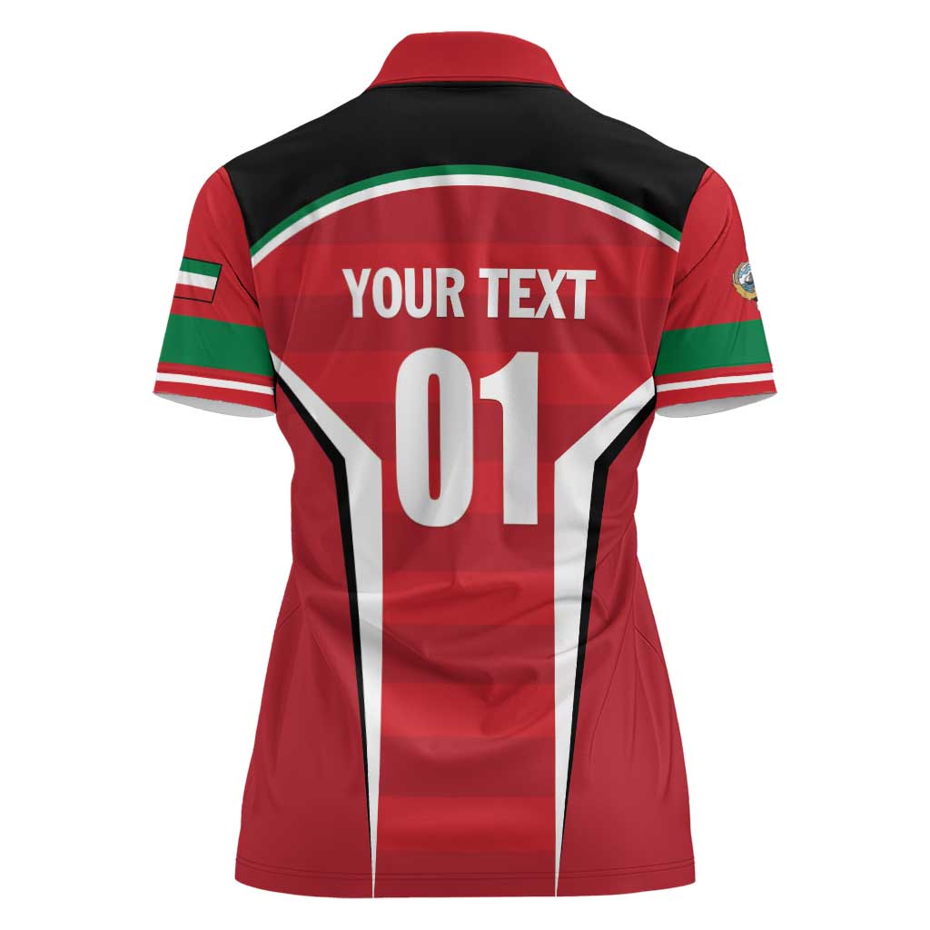 Custom Kuwait Cricket Women Polo Shirt Go Champions - Wonder Print Shop