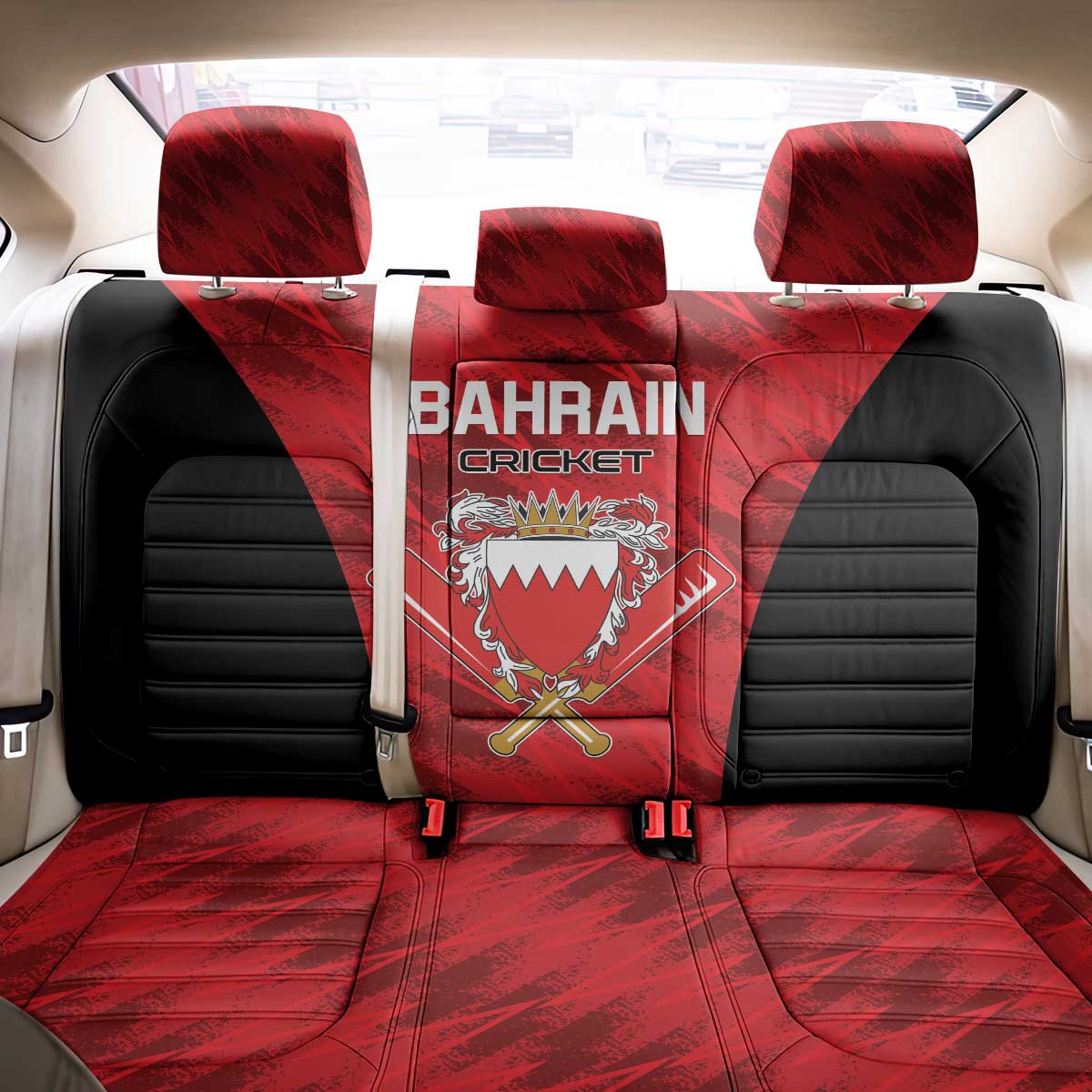 Bahrain Cricket Back Car Seat Cover Come On Team Bahrain - Wonder Print Shop