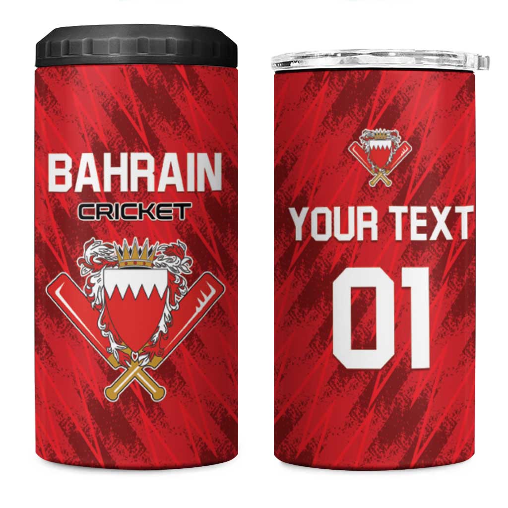 Custom Bahrain Cricket 4 in 1 Can Cooler Tumbler Come On Team Bahrain - Wonder Print Shop