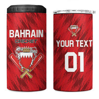 Custom Bahrain Cricket 4 in 1 Can Cooler Tumbler Come On Team Bahrain - Wonder Print Shop