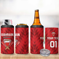Custom Bahrain Cricket 4 in 1 Can Cooler Tumbler Come On Team Bahrain - Wonder Print Shop