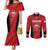 Custom Bahrain Cricket Couples Matching Mermaid Dress and Long Sleeve Button Shirt Come On Team Bahrain
