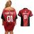 Custom Bahrain Cricket Couples Matching Off Shoulder Short Dress and Hawaiian Shirt Come On Team Bahrain - Wonder Print Shop