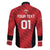 Custom Bahrain Cricket Family Matching Long Sleeve Bodycon Dress and Hawaiian Shirt Come On Team Bahrain - Wonder Print Shop
