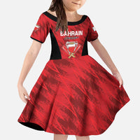 Custom Bahrain Cricket Family Matching Off The Shoulder Long Sleeve Dress and Hawaiian Shirt Come On Team Bahrain - Wonder Print Shop