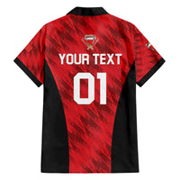 Custom Bahrain Cricket Family Matching Off The Shoulder Long Sleeve Dress and Hawaiian Shirt Come On Team Bahrain - Wonder Print Shop