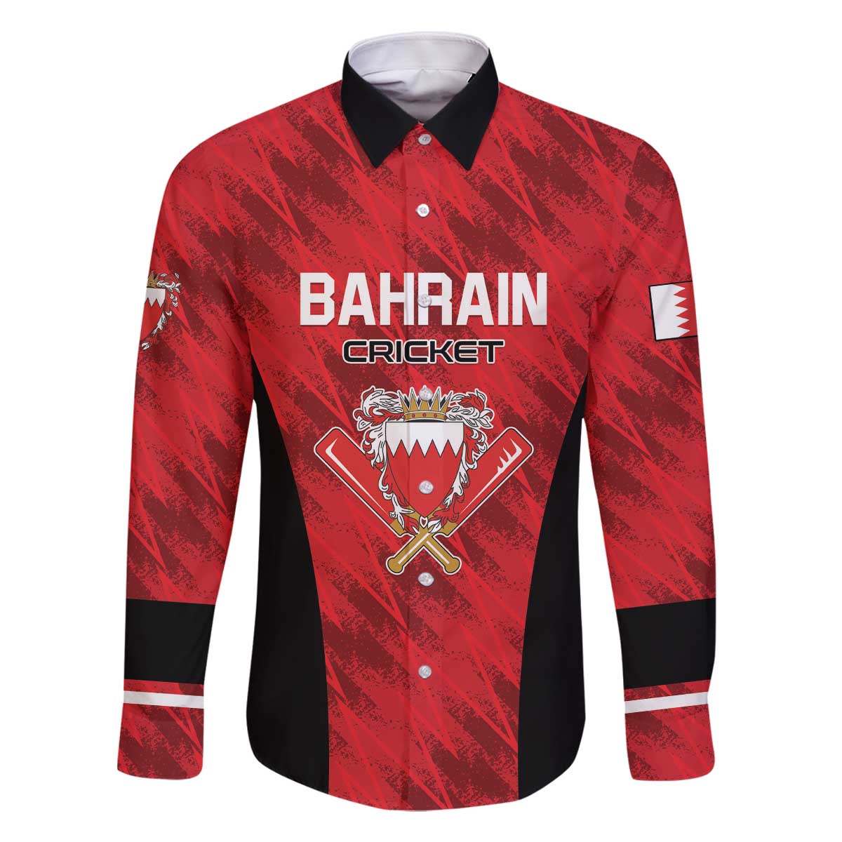 Custom Bahrain Cricket Family Matching Off The Shoulder Long Sleeve Dress and Hawaiian Shirt Come On Team Bahrain - Wonder Print Shop
