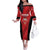 Custom Bahrain Cricket Family Matching Off The Shoulder Long Sleeve Dress and Hawaiian Shirt Come On Team Bahrain - Wonder Print Shop