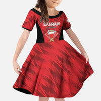 Custom Bahrain Cricket Family Matching Off Shoulder Maxi Dress and Hawaiian Shirt Come On Team Bahrain - Wonder Print Shop