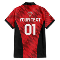 Custom Bahrain Cricket Family Matching Off Shoulder Short Dress and Hawaiian Shirt Come On Team Bahrain - Wonder Print Shop