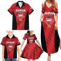 Custom Bahrain Cricket Family Matching Summer Maxi Dress and Hawaiian Shirt Come On Team Bahrain - Wonder Print Shop