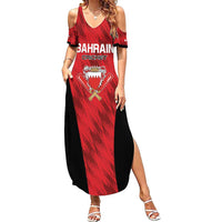 Custom Bahrain Cricket Family Matching Summer Maxi Dress and Hawaiian Shirt Come On Team Bahrain - Wonder Print Shop