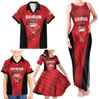 Custom Bahrain Cricket Family Matching Tank Maxi Dress and Hawaiian Shirt Come On Team Bahrain - Wonder Print Shop