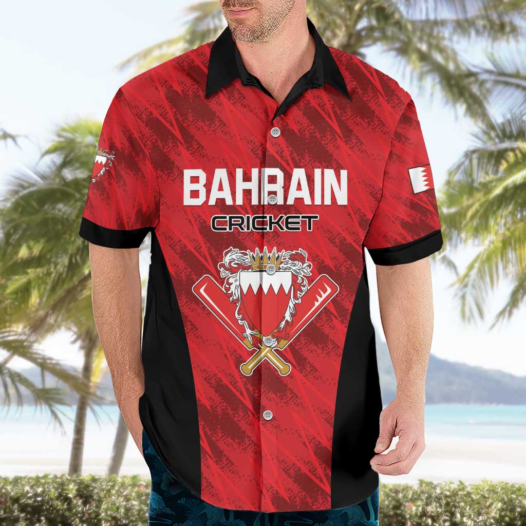 Custom Bahrain Cricket Hawaiian Shirt Come On Team Bahrain - Wonder Print Shop